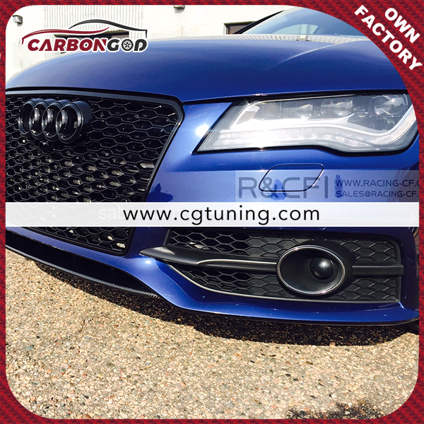 For Audi A7 Sline S7 13-15 OE Style Carbon Fiber Front bumper Lower Lip Spoiler Splitter