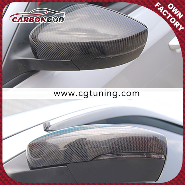 Carbon Mirror Caps With Light Assist OEM Fitment Side Mirror Cover for Volkswagen POLO 2014 2015 2016 2017 1:1 Replacement
